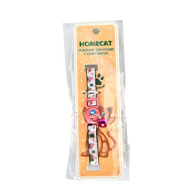 Homecat Фламинго  ошейник для кошек с бубенчиком