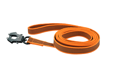 ZOOexpress Let`s Walk поводок капроновый с латексом для собак с усиленным карабином, оранжевый