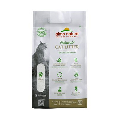 Almo Nature cat litter наполнитель для кошек 100% натуральный биоразлагаемый комкующийся 