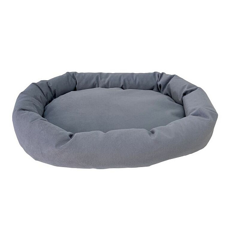 Купить homepet Микровелюр лежак серый для собак и кошек