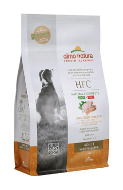 Almo Nature сухой корм для взрослых собак средних и крупных пород с курицей