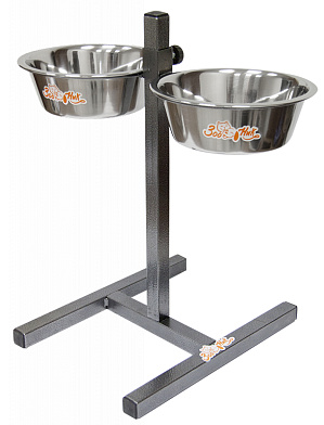 Зооник Миски металлические на регулируемой подставке для собак и кошек