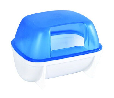 Homepet купалка для мелких грызунов пластиковая синяя