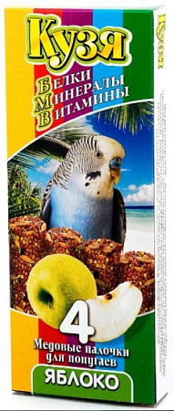 Купить Кузя лакомства медовые палочки для попугаев Яблоко 