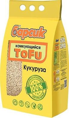 Барсик наполнитель для кошек комкующийся TOFU Кукурузный