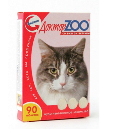 Купить ДОКТОР zoo Мультивитаминное лакомство для кошек (ветчина)
