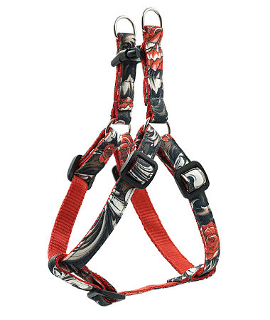 Купить art line шлейка для собак капрон c принтом ТАТУ быстросъемная