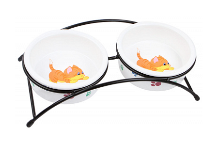 Купить №1 Миски керамические на подставке для кошек и собак