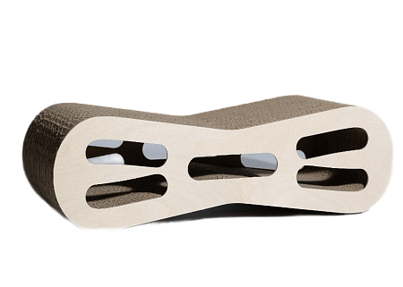 Купить Зверьё моё Когтеточка-лежанка для кошек ВОСЬМЕРКА средняя с игрушкой картон