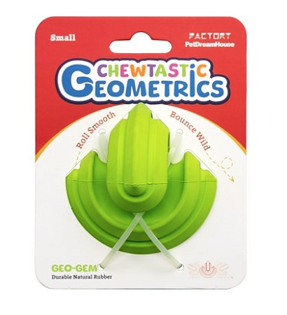 Купить petdreamhouse игрушка интерактивная для собак из натурального каучука chewtastic geometrics geo-astroroll зеленый