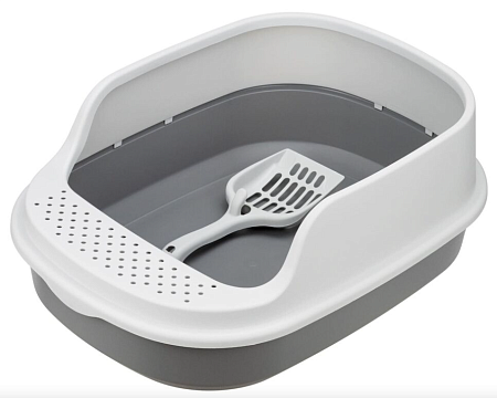 Купить homecat frost touch туалет для кошек с высоким бортом и совком смоки