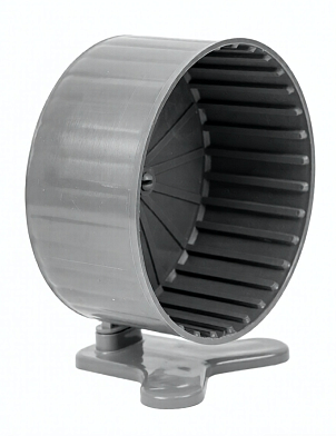 Homepet игрушка колесо пластиковое для грызунов полузакрытое с подставкой серое