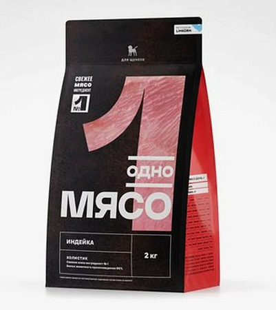 Купить Одно мясо сухой полнорационный корм для щенков с мясом индейки