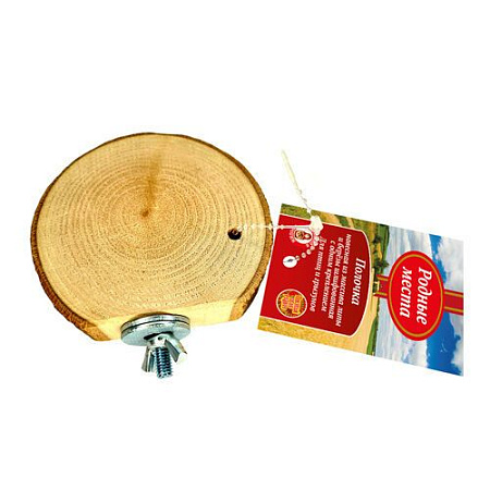 Купить Родные места полочка навесная для птиц и грызунов из массива липы и берёзы шлифованная с одним креплением