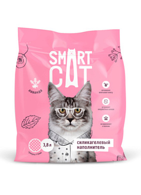 Smart Cat наполнитель для кошек силикагелевый лаванда