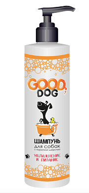 GOOD DOG Шампунь для собак с короткой шерстью, увлажнение и питание