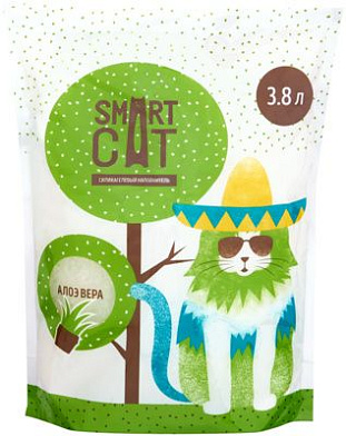 Smart Cat наполнитель для кошек силикагелевый наполнитель с ароматом алоэ