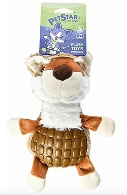 Pet Star Игрушка для собак Панда плюшевая с пищалкой, резиновая вставка