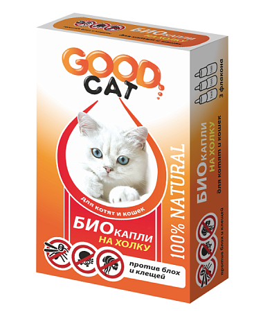 Купить good cat БИО капли для котят и кошек от блох и клещей (1мл х 3шт.)