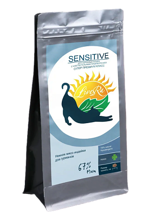Купить livera sensitive сухой корм для кошек с чувствительным пищеварением индейка с рисом